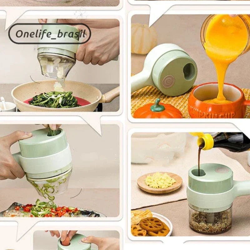 Triturador e Picador De alimentos Elétrico Portátil