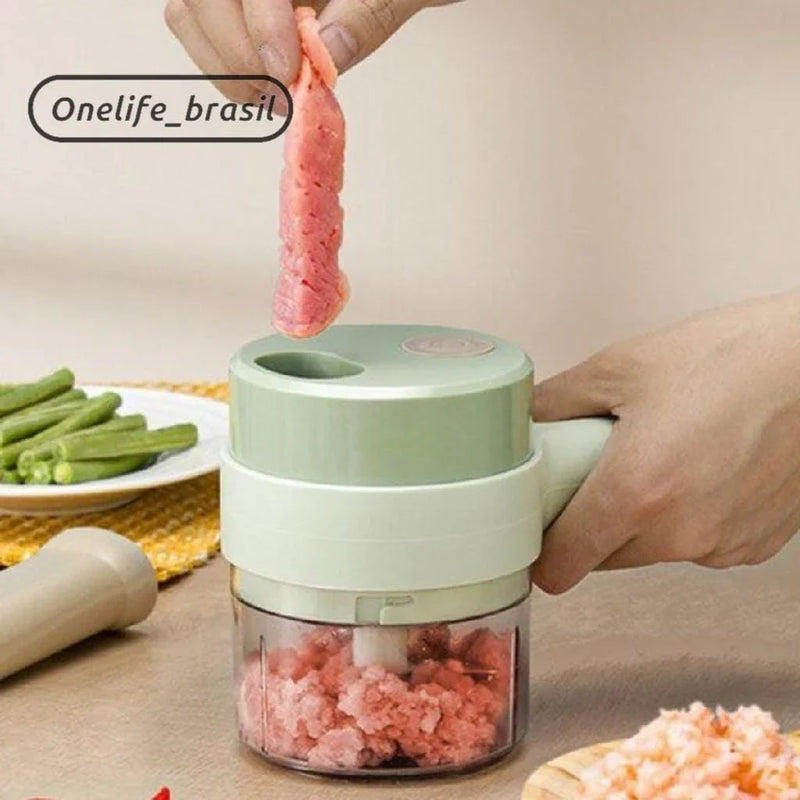 Triturador e Picador De alimentos Elétrico Portátil