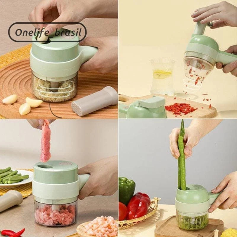 Triturador e Picador De alimentos Elétrico Portátil