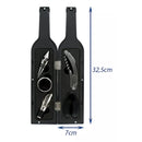 Kit Abridor De Vinho Saco Rolha 5 Peças Estojo Garrafa