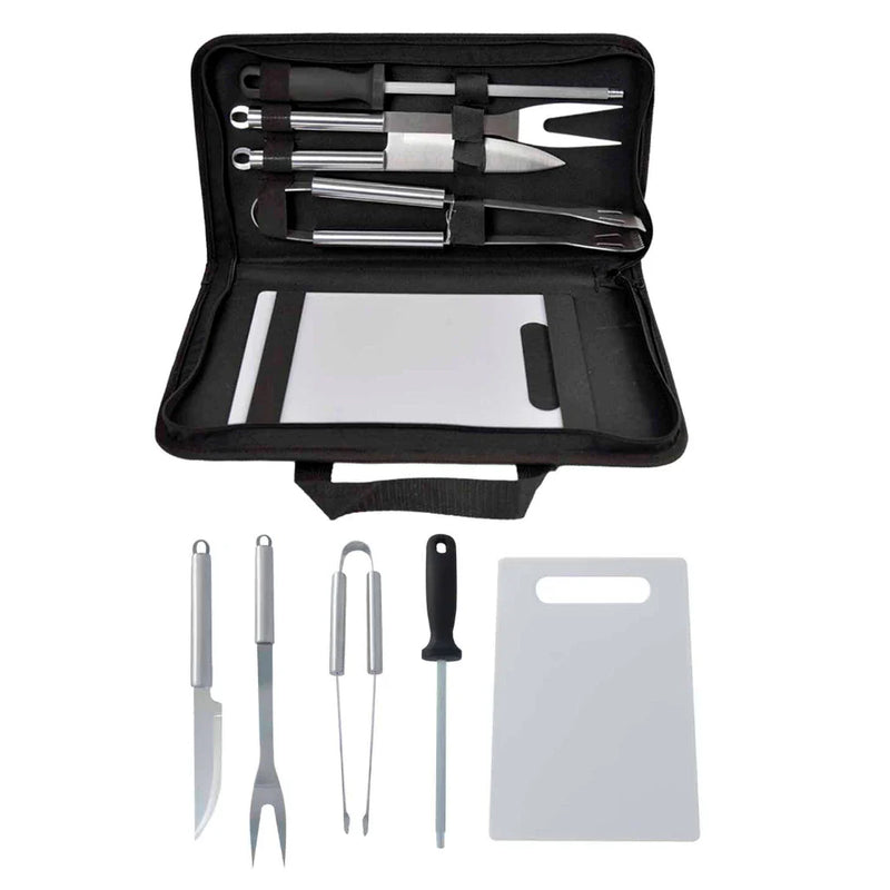 Kit Churrasco Inox 5 Peças