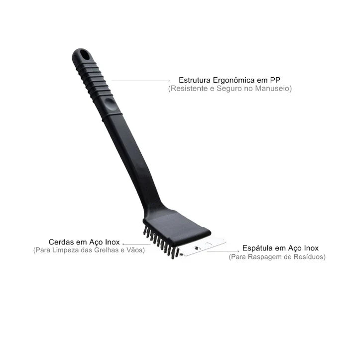 Escova Limpa Grelha de Churrasqueira