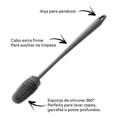Escova de Silicone para Limpeza