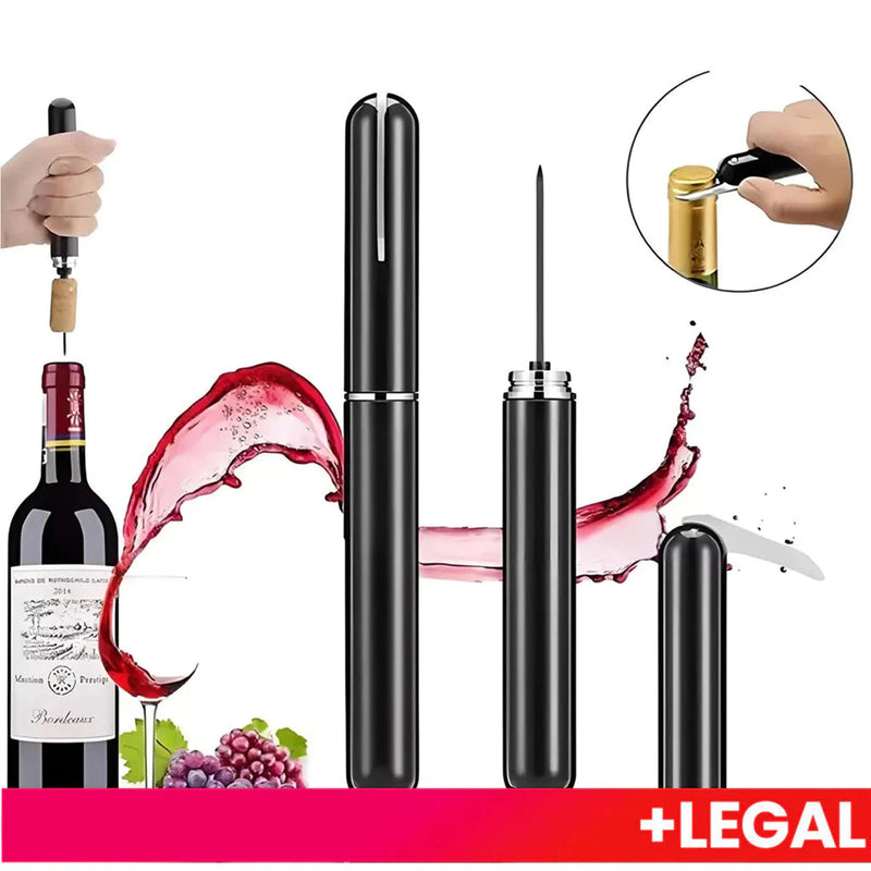 Abridor de Garrafas de Vinho com Pressão de Ar