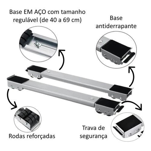 Suporte de Alumínio com Rodinhas - FurnitureMovers - COMPRE 1, LEVE 2.