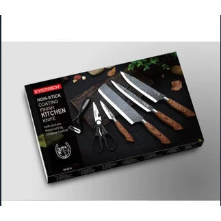 Kit de Facas Inox Antiaderentes