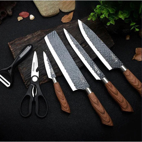 Kit de Facas Inox Antiaderentes