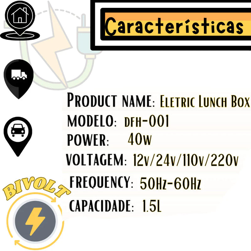 Marmita Elétrica - LunchBox - 50% OFF.